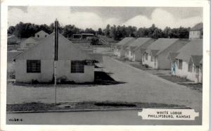 PHILLIPSBURG, KS Kansas   WHITE LODGE   1949   Roadside    Postcard
