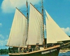 Postcard Replica of Morning Star 2, 1st Ship built on Oregon Coast.     S2