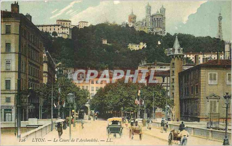 Old Postcard Lyon Quotes Archeveche