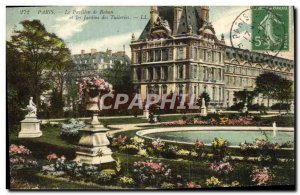 Old Postcard Paris The Pavillon de Rohan and the Tuileries Gardens