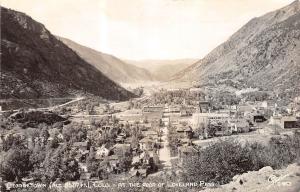 Colorado Co Real Photo RPPC Postcard 1956 GEORGETOWN Birdseye View LOVELAND PASS