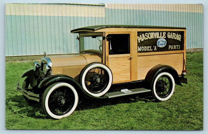 Postcard IA Masonville The Masonville Garage Ford Model A Parts Advertising P15