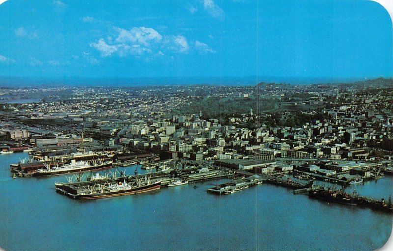 AERIAL VIEW OF  AUCKLAND NEW ZEALAND POSTCARD