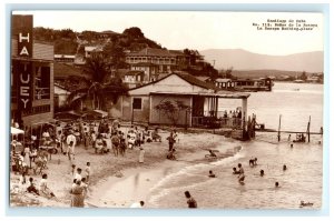 Early La Socapa Bathing Place Santiago DE Cuba Real Photo RPPC Postcard (J15)