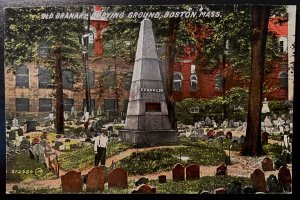 Vintage Postcard 1907-1915 Old Granary Burial Ground, Boston, Massachusetts (MA)