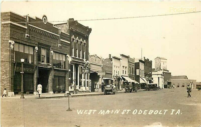 IA, Odebolt, Iowa, West Main Street, Billiards Hall, RPPC United