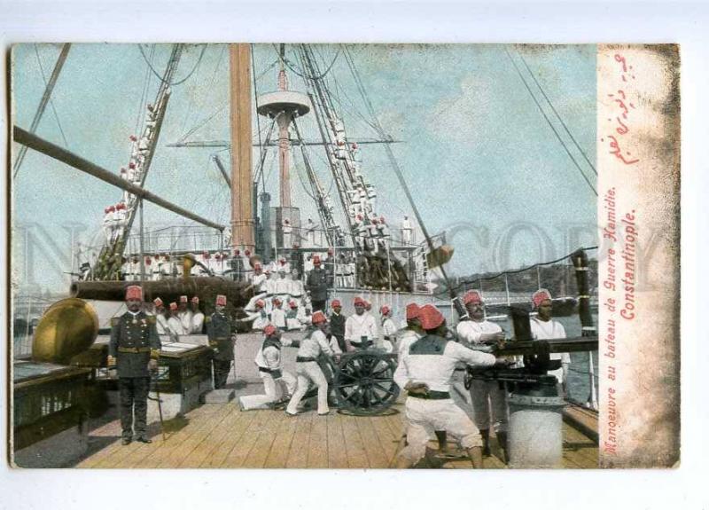 191008 TURKEY CONSTANTINOPLE ship Guerre Hamidie Vintage