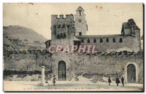 Postcard Old Chateau Luz Saint Sauveur L & # 39eglise Templar