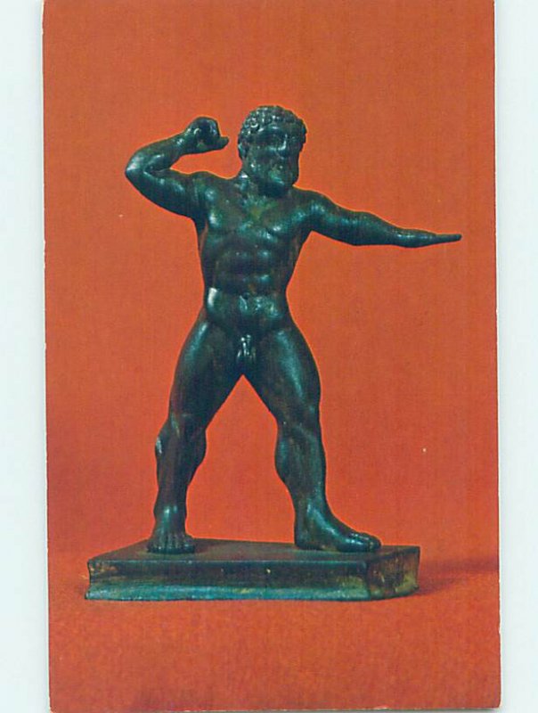 Chrome POSTCARD OF BRONZE SCULPTURE AT ART GALLERY Kansas City MO AG0940