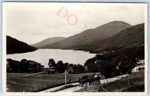 c1920s Unknown Scenic England RPPC Birds Eye Horse Carriage Farm Real Photo A141