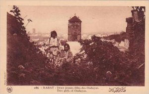 Morocco Rabat Two Girls Of Oudayas 1920-30s