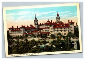 Vintage 1930's Advertising Postcard - Hotel Ponce De Leon St. Augustine Florida