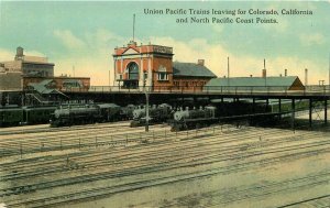 Omaha Nebraska C-1910 Railroad Postcard Union Pacific Trains Barkalow 21-10092