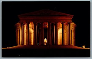 Postcard Washington DC c1960s Jefferson Memorial 19 Foot Statue by Rudolph Evans