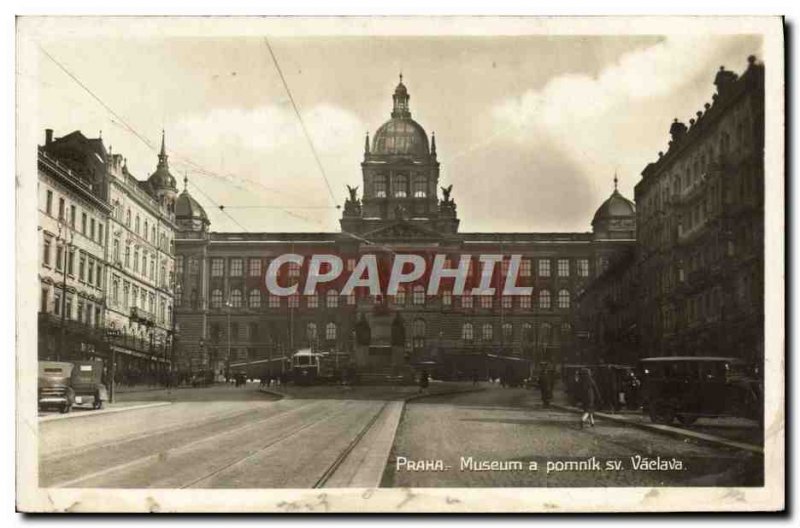 Postcard Old Prague Museum has Pomnik