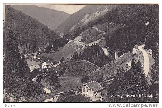 Bird's Eye View, Höllsteig- Sternen, Höllental, Baden-Württemberg, Germany...