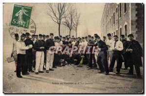 Postcard Old Army Barracks Scene Potatoes