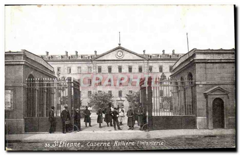 Postcard Old Army Barracks St Etienne Rullier Infantry