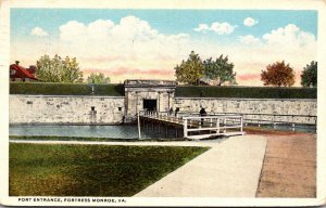 Virginia Fortress Monroe Fort Entrance 1917 Curteich