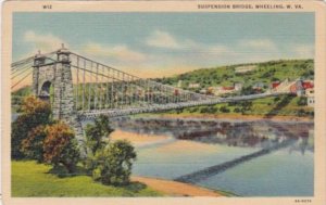 West Virginia Wheeling The Suspension Bridge Curteich