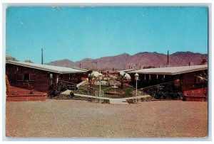 c1960's Fountain, Pool, Entrance to Tropicana Apartments Tucson AZ Postcard