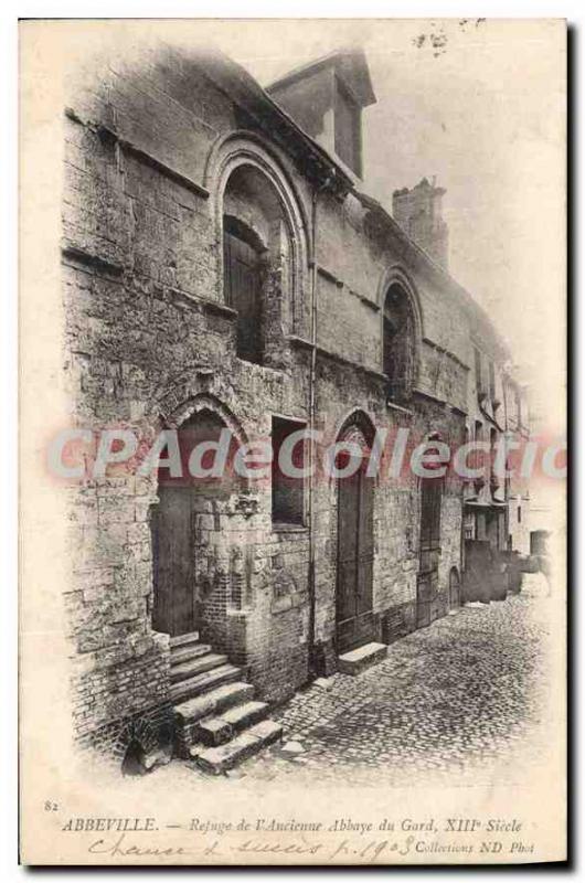 Postcard Old Abbeville retrial of the Abbey of the Gard