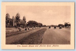 Chennai India Postcard Senate House Marina Road c1920's Platemarked Sepia Tuck