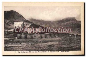 Old Postcard La Chaine Des Fiz View From Nouvel Hotel Du Col De Voza Mont Blanc