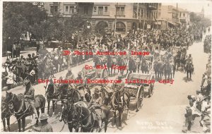 Mexico Border War, RPPC, Army Day, Soldiers in a Parade in El Paso Texas