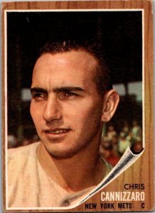 1962 Topps Baseball Card Chris Cannizarro New York Mets sk1842