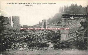 Clermont en Argonne - Street View taken from Varennes south coast - Old Postcard