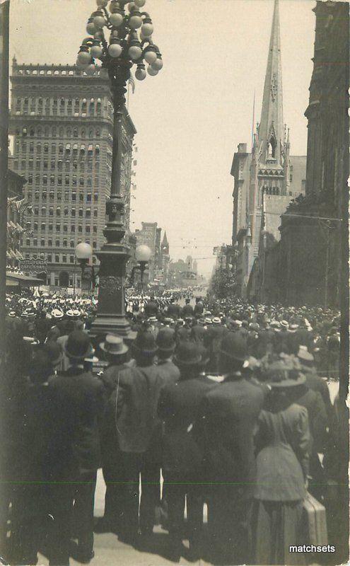 c1910 Philadelphia Street Scene Pennsylvania Knights Templar Parade RPPC 9035x