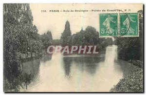 Old Postcard Paris Bois de Boulogne Pointe Grand Lake