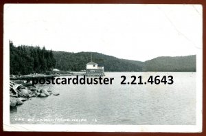 h3064 - LAC DE LA MONTAGNE NOIRE Quebec 1964 Scenic View. Real Photo Postcard