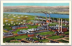 Refinery Of Mid-Continent Petroleum Corporation Tulsa Oklahoma OK Postcard