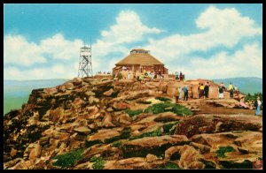 View of the Summit House and Fire Observers Tower, Adirondack MTS, NY