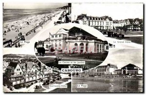 Postcard Moderne Cabourg Beach Grand Beach Hotel Normandy Hotel