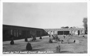 Bowie Arizona Home Range Court 1940s RPPC Photo Postcard 5806