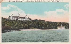 Hotel Champlain from Steamboat Dock - Plattsburgh NY, New York - WB