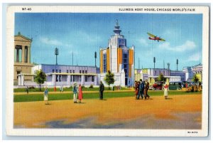 1933 Headquarters  Illinois Host House Chicago Worlds Fair Illinois IL Postcard