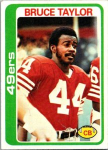 1978 Topps Football Card Bruce Taylor San Francisco 49ers sk7004