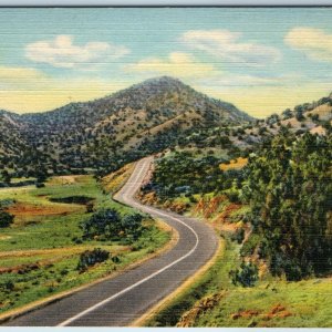 1942 East Albuquerque, N.M. Highway US Route 66 Road Sandia Mountains Teich A215