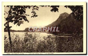Postcard Old Chateau Lake Bonlieu Jura La Baume