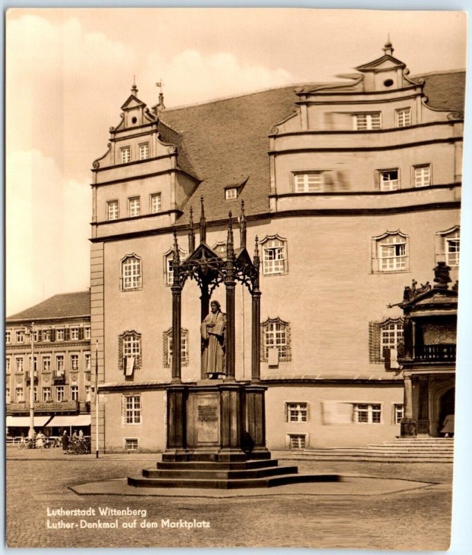 M-57456 Luther memorial on the market square Lutherstadt Wittenberg Germany