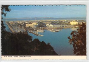 US Naval Station, Treasure Island, San Francisco Bay, CA 1960s Vintage Postcard