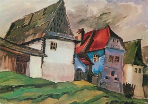 Lot 10 artist cards Romania Transylvania architecture by Juliana Fabritius-Dancu 