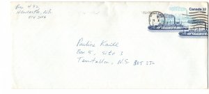 Postal Stationery Envelope, Canada, 32 Cent Ships, Used  1983 New Brunswick