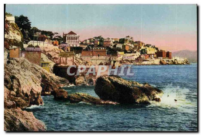 Marseille Old Postcard the cornice of the Reserve Promenade Hotel and the pro...