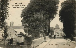 CPA NOYERS - entrée de la ville cote d'AVALLON (147133)