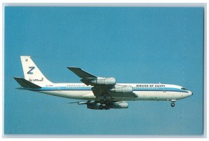 Egypt Postcard ZAS Airline of Egypt Boeing 707-328C c1950's Unposted
